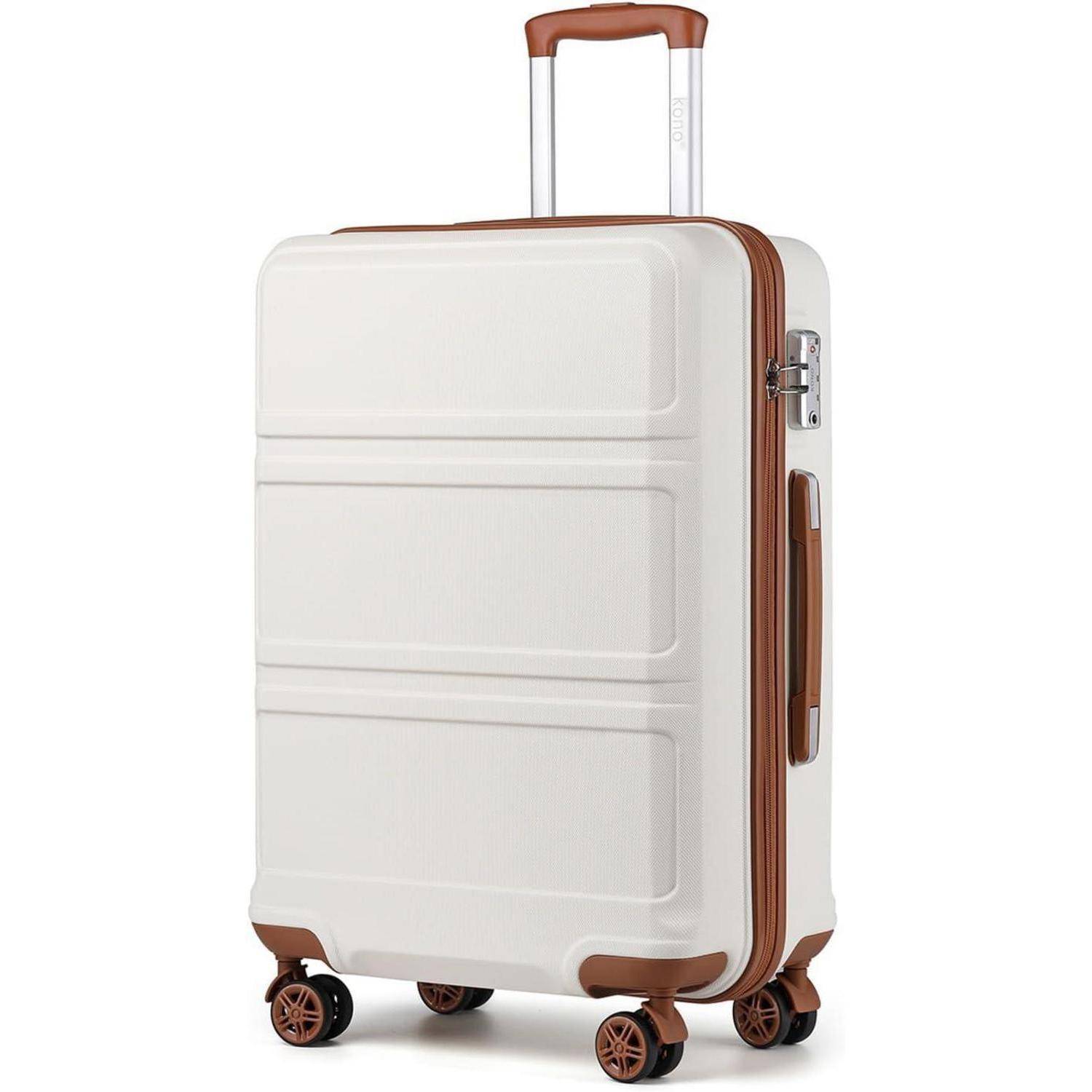 Koffer Trolley Reisekoffer L (65cm) Cremeweiß