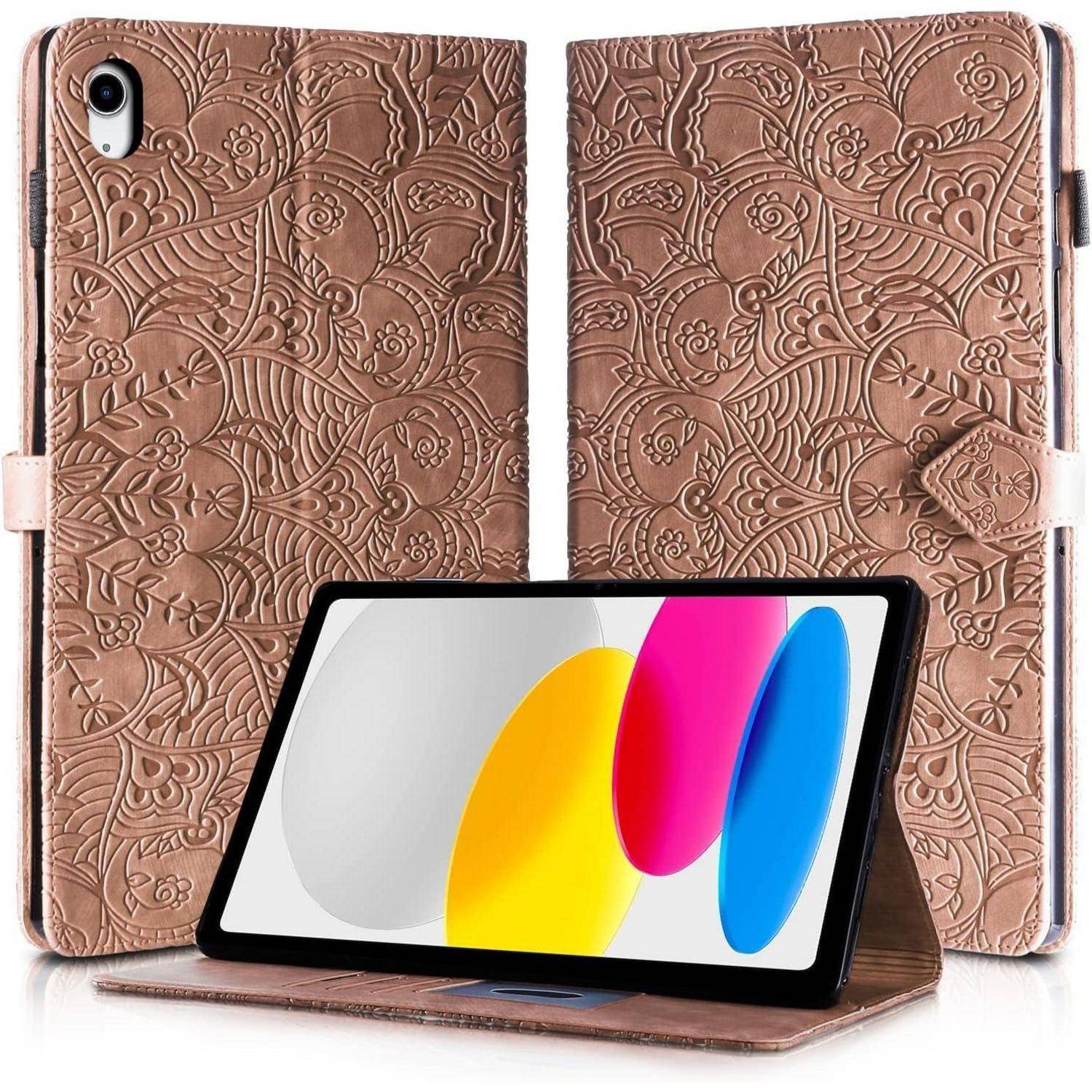 Hülle iPad 11 A2757 PU Leder iPad 10.Generation 2022 10,9 Zoll Braun