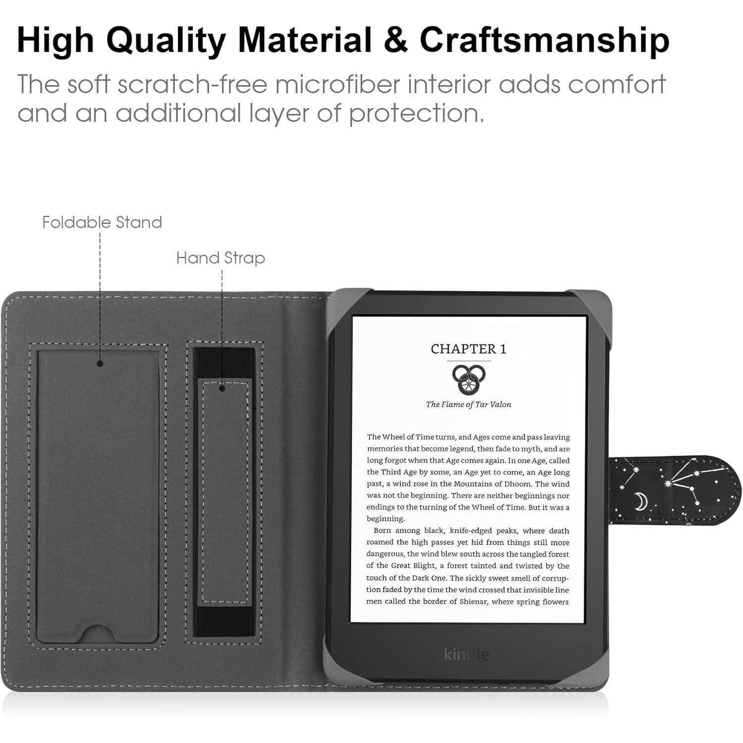 Hülle Universal 6-6.8 Ebook Reader Leder Stand Constellation