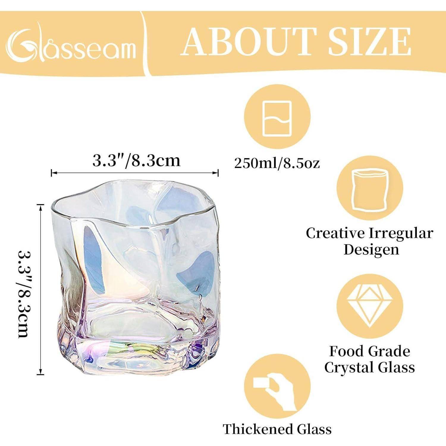 Whiskeygläser 6er Set Tumbler Bourbon Vodka Gin Bunt 6