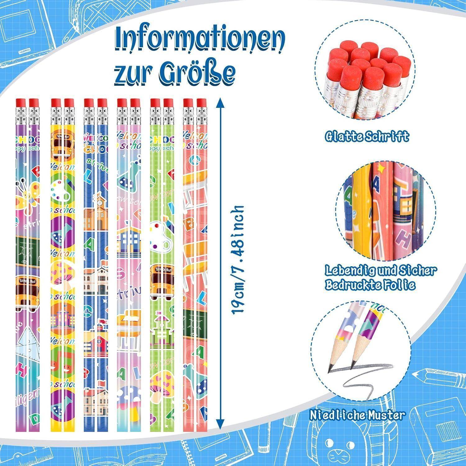 Schultüte Füllung Notizbuch Bleistifte Tattoos Geschenk schulkind