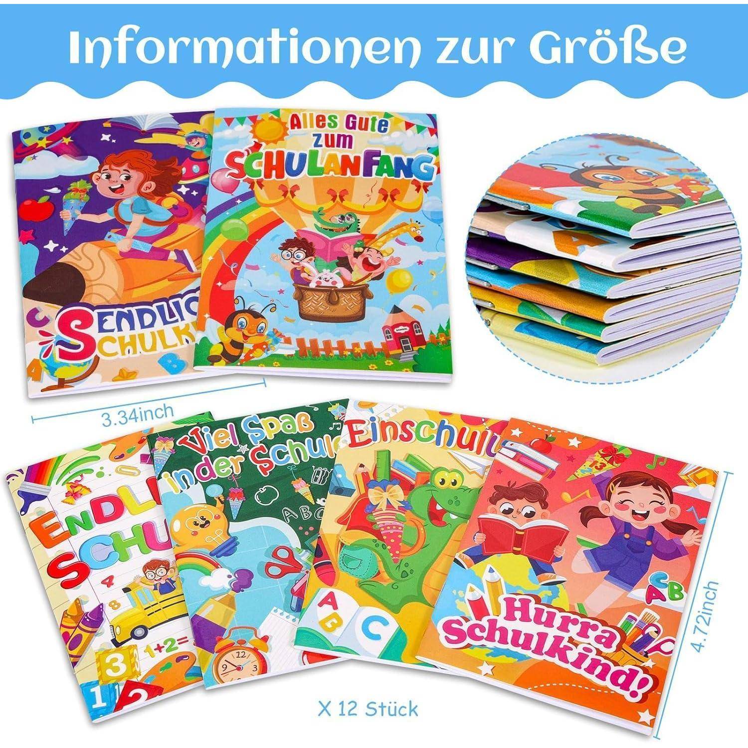 Schultüte Füllung Notizbuch Bleistifte Tattoos Geschenk schulkind