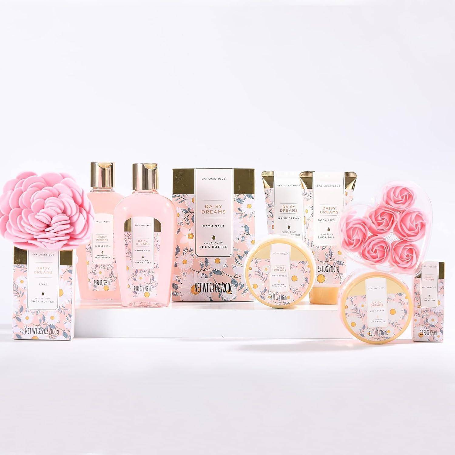 Geschenkset Bad Damen Spa 12teilig Duft Wellness Gänseblümchen