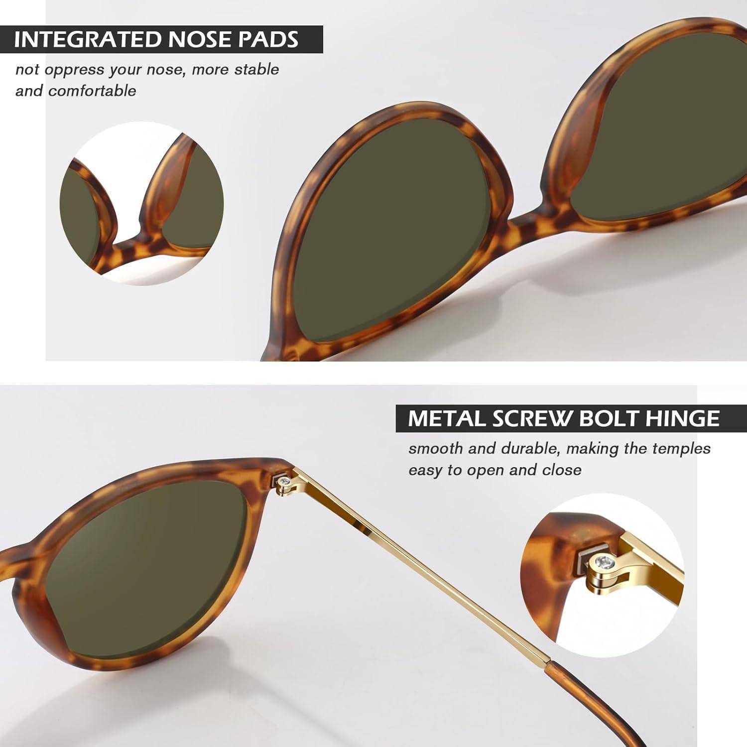 Sonnenbrille Damen Polarisiert UV400 1 Leoparden Rahmen Grüne Linse