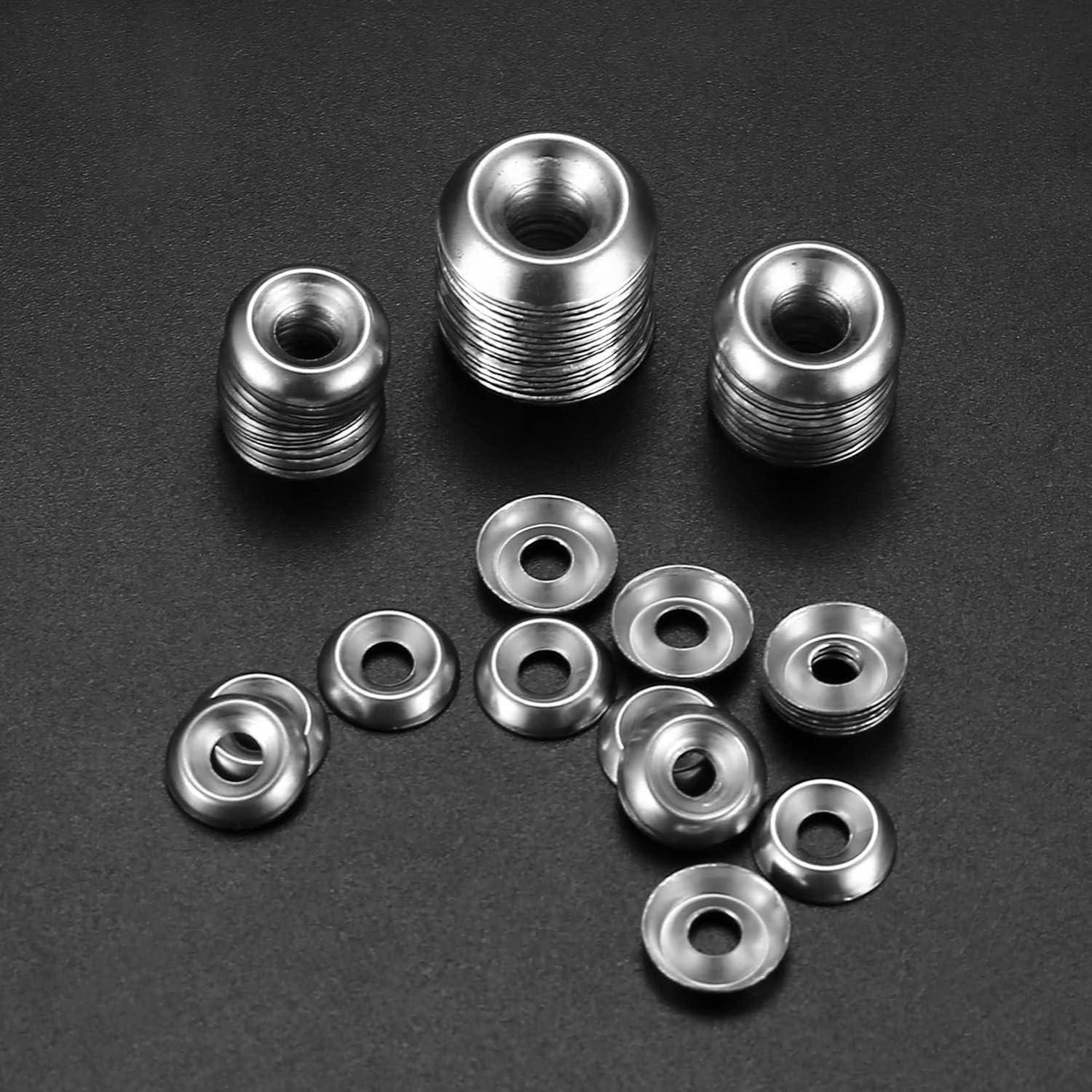 Unterlegscheiben Rosetten Edelstahl Senkkopf 6 8 10 200Stk 200 Silber
