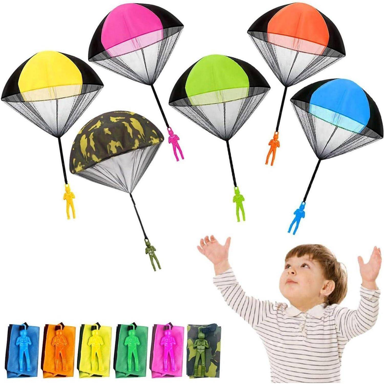 Fallschirmspringer Kinder Wurfspiel Outdoor Gastgeschenke 6 Stk