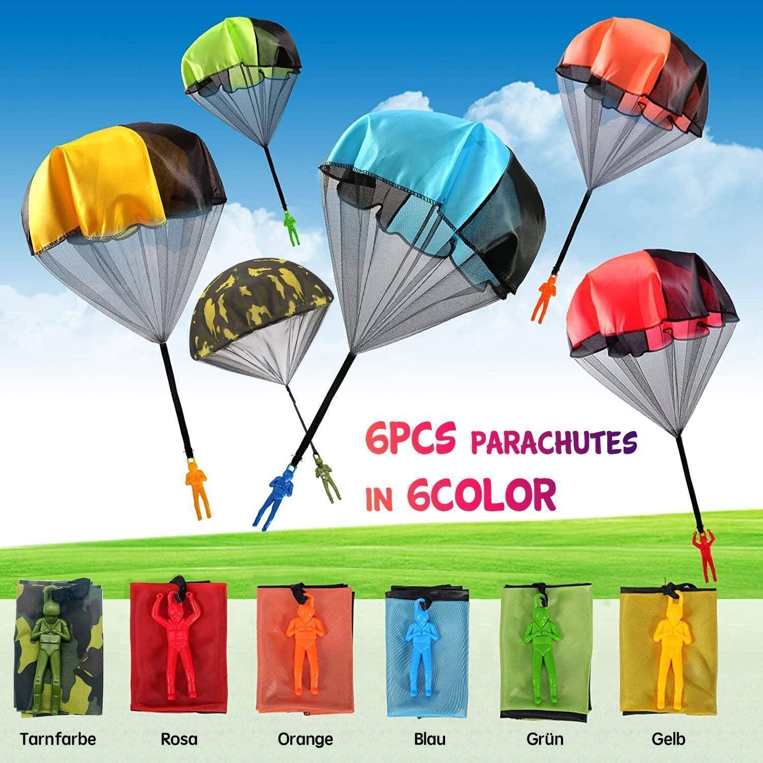 Fallschirmspringer Kinder Wurfspiel Outdoor Gastgeschenke 6 Stk