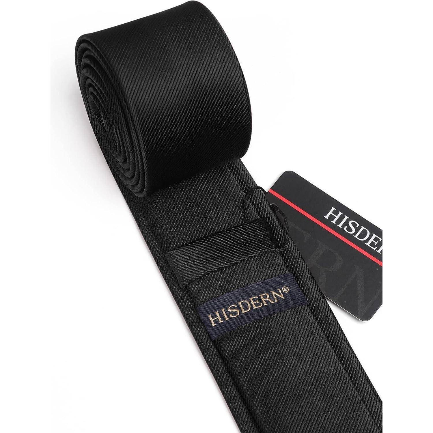 Krawatte Herren Seide 6cm Hochzeit Business Party Schwarz