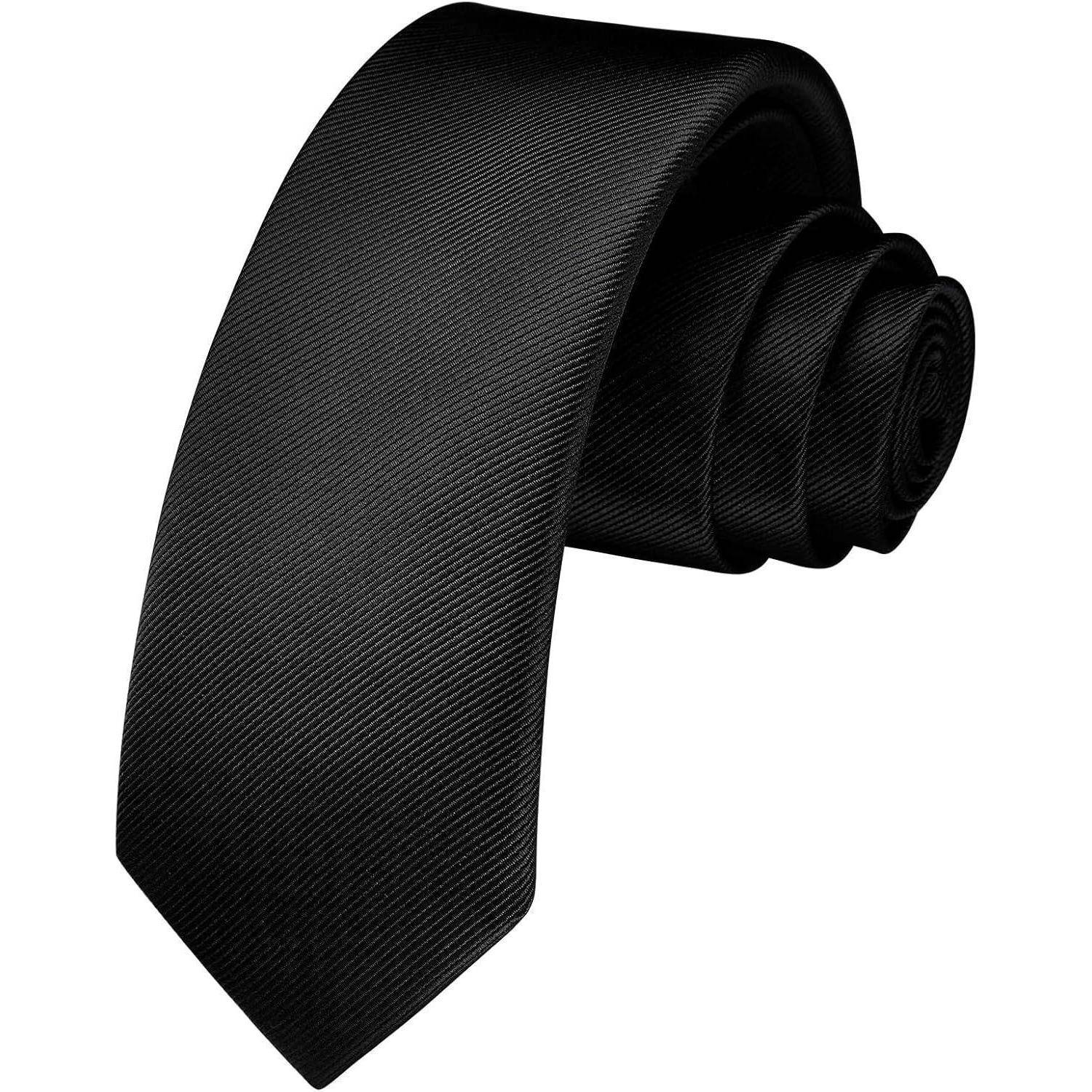 Krawatte Herren Seide 6cm Hochzeit Business Party Schwarz