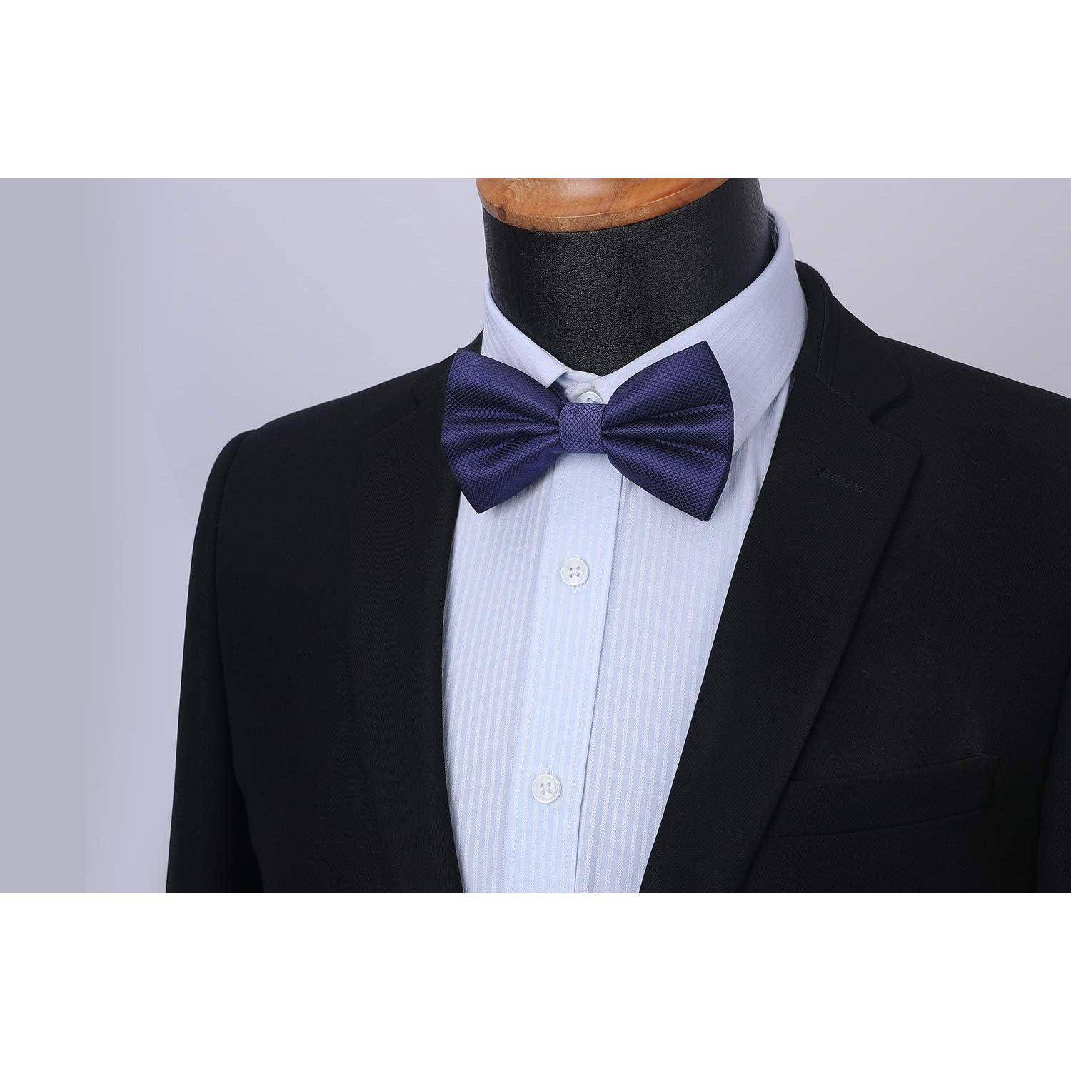 Fliege Herren verstellbar gebunden Paisley Hochzeit Anzug Marineblau