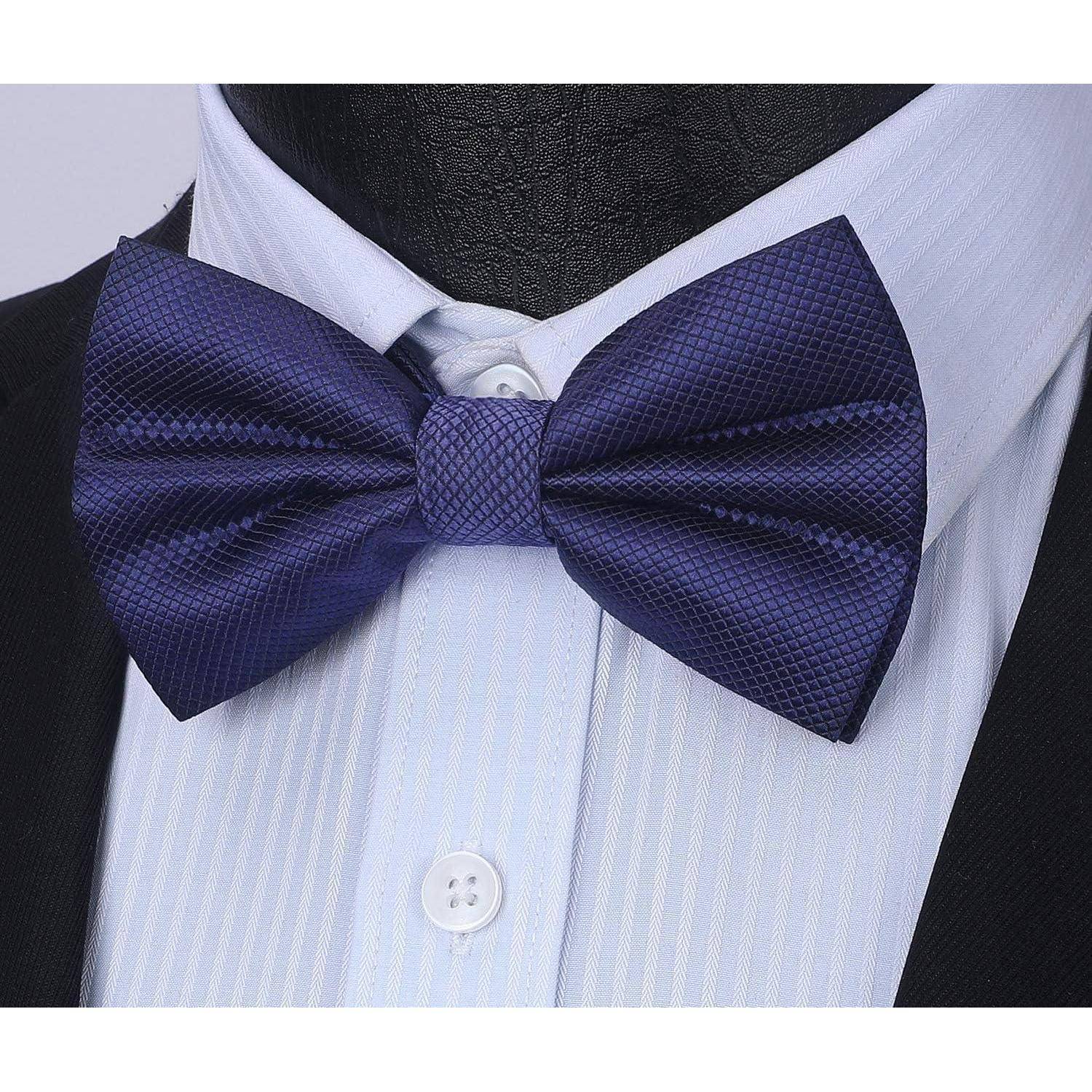 Fliege Herren verstellbar gebunden Paisley Hochzeit Anzug Marineblau
