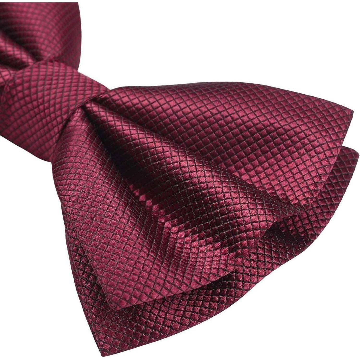 Fliege Herren Gebunden Verstellbar Hochzeit Anzug Burgundy