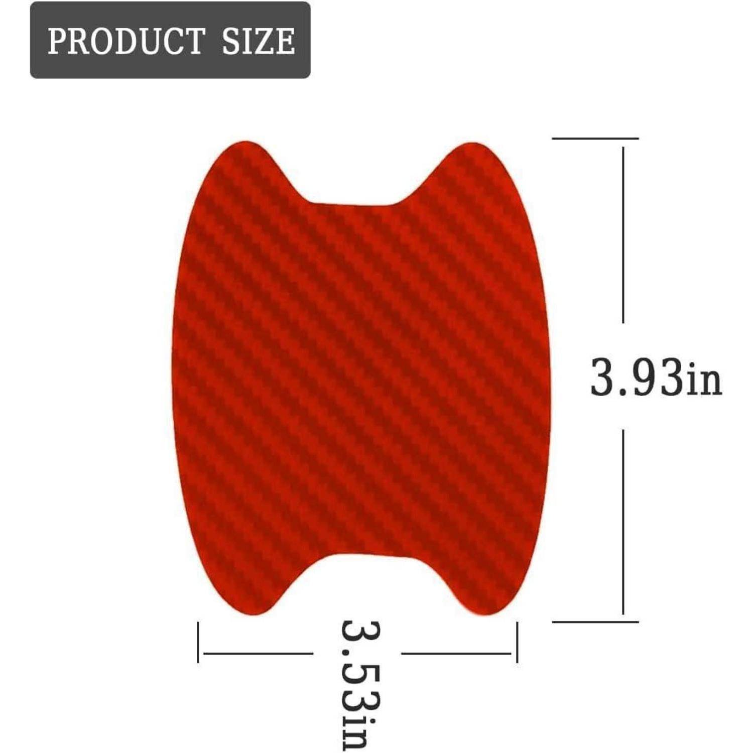 Schutzfolie Carbon Fiber Autofolie 4PCS Autoaufkleber Rot