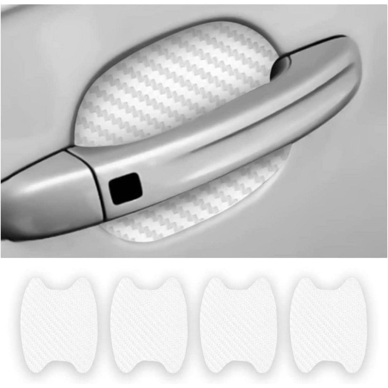 Autoaufkleber Schutzfolie Carbon 4er Universal Exterior Silber