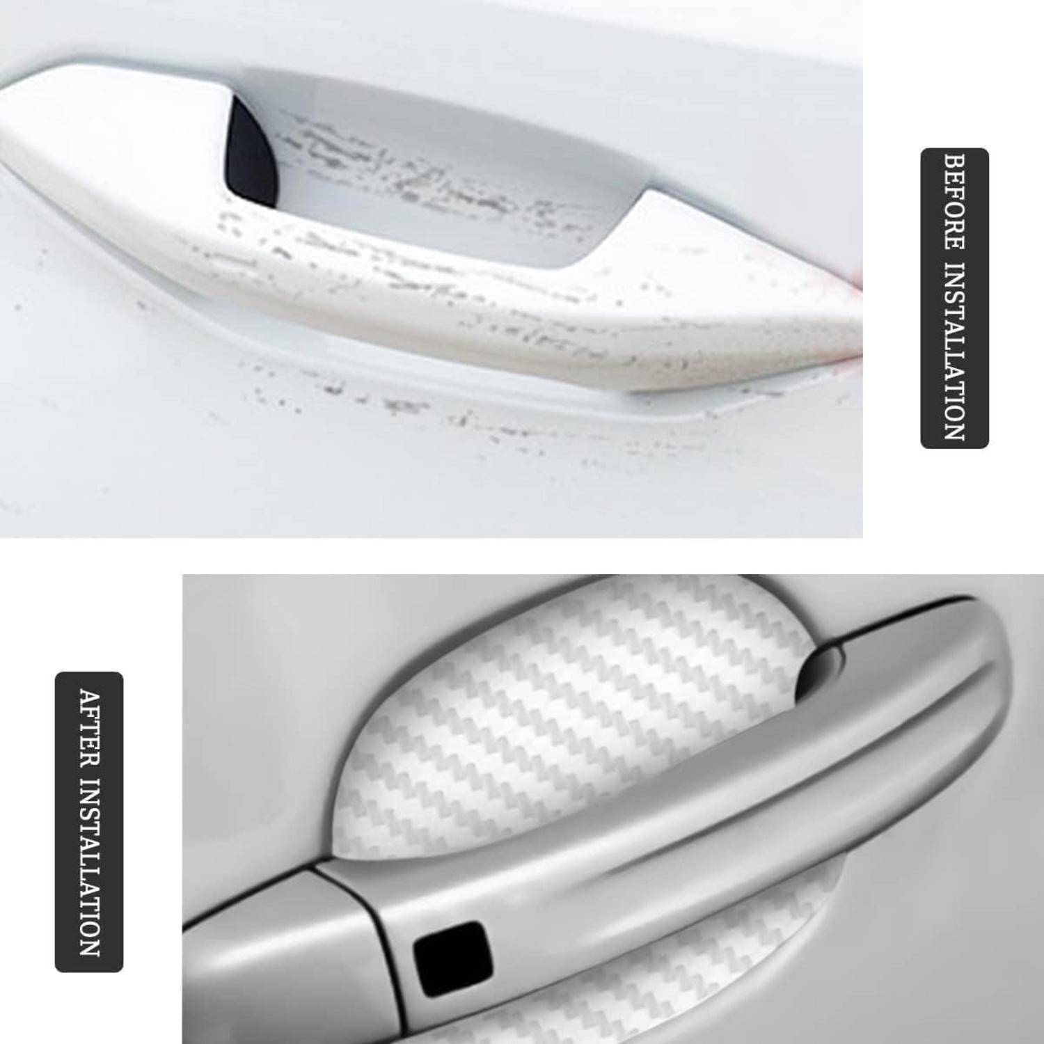 Autoaufkleber Schutzfolie Carbon 4er Universal Exterior Silber