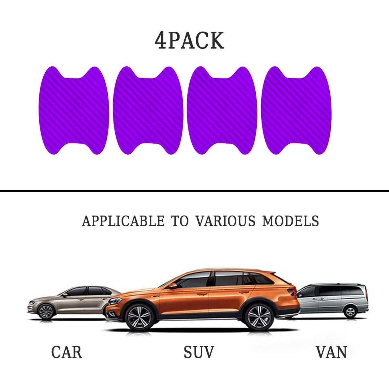 Autoaufkleber Schutzfolie Carbon Autofolie 4erSet Fahrzeuge Lila