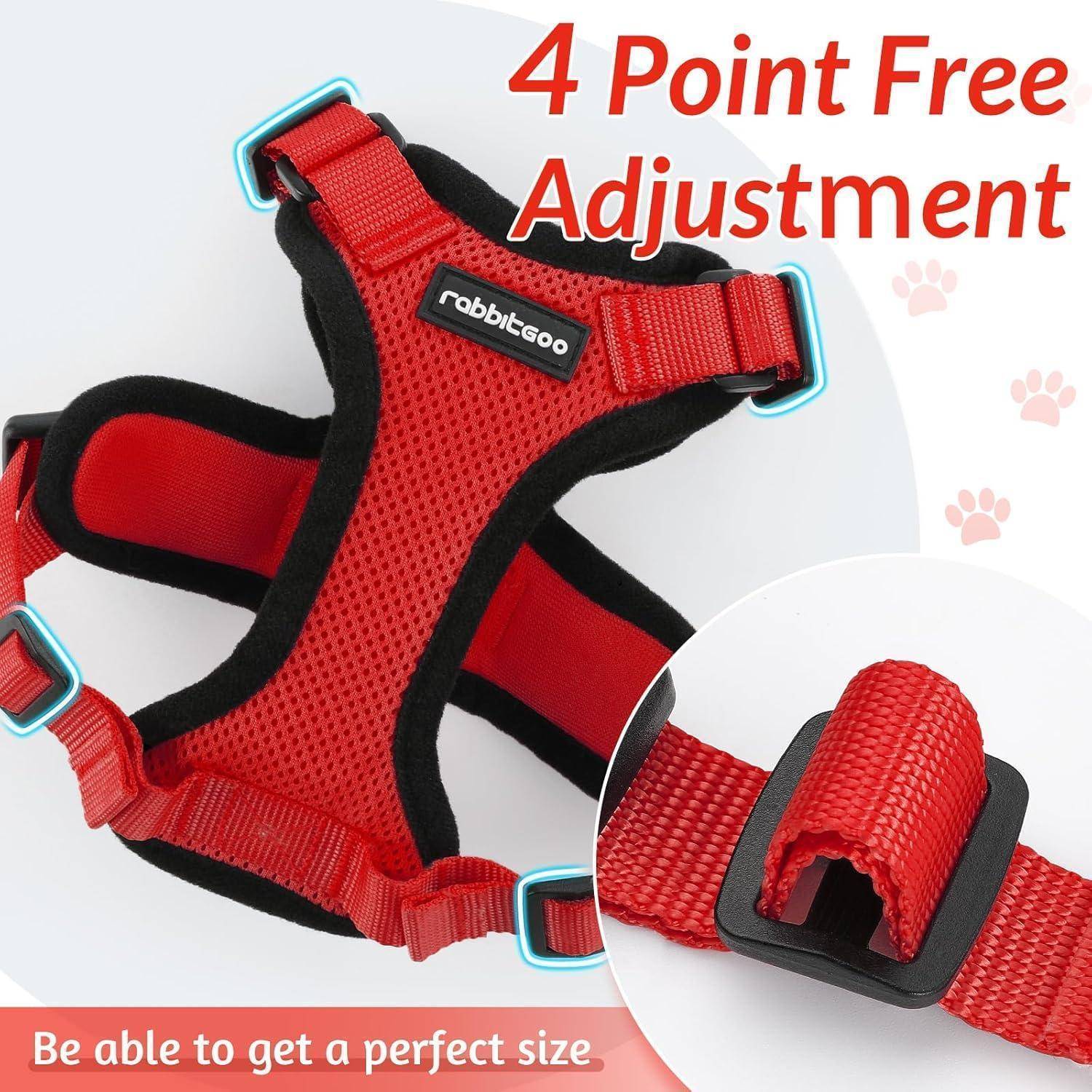 Katzengeschirr Softgeschirr Brustgeschirr Leine XXS (1er Pack) Rot