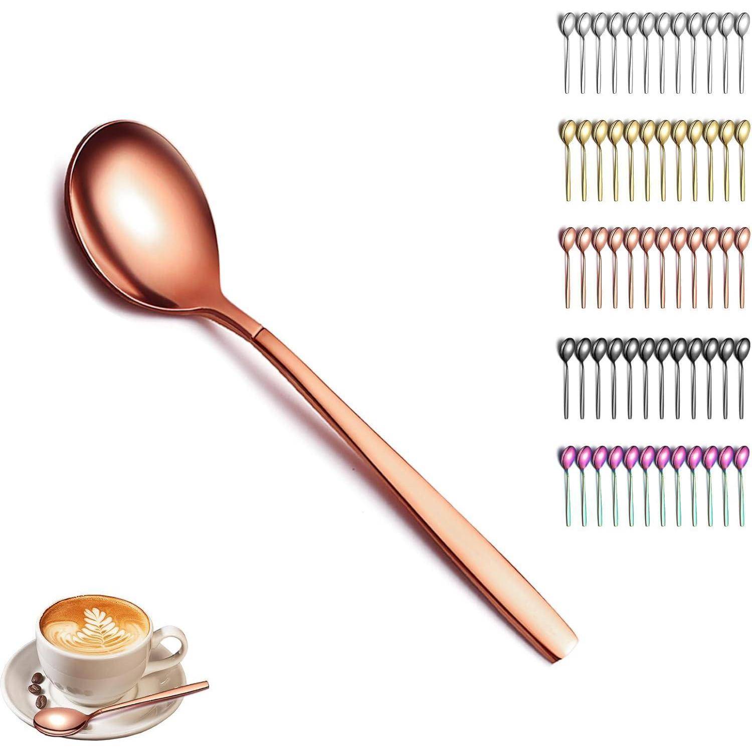 Teelöffel Roségold 12er Set spülmaschinenfest 5. Roségold