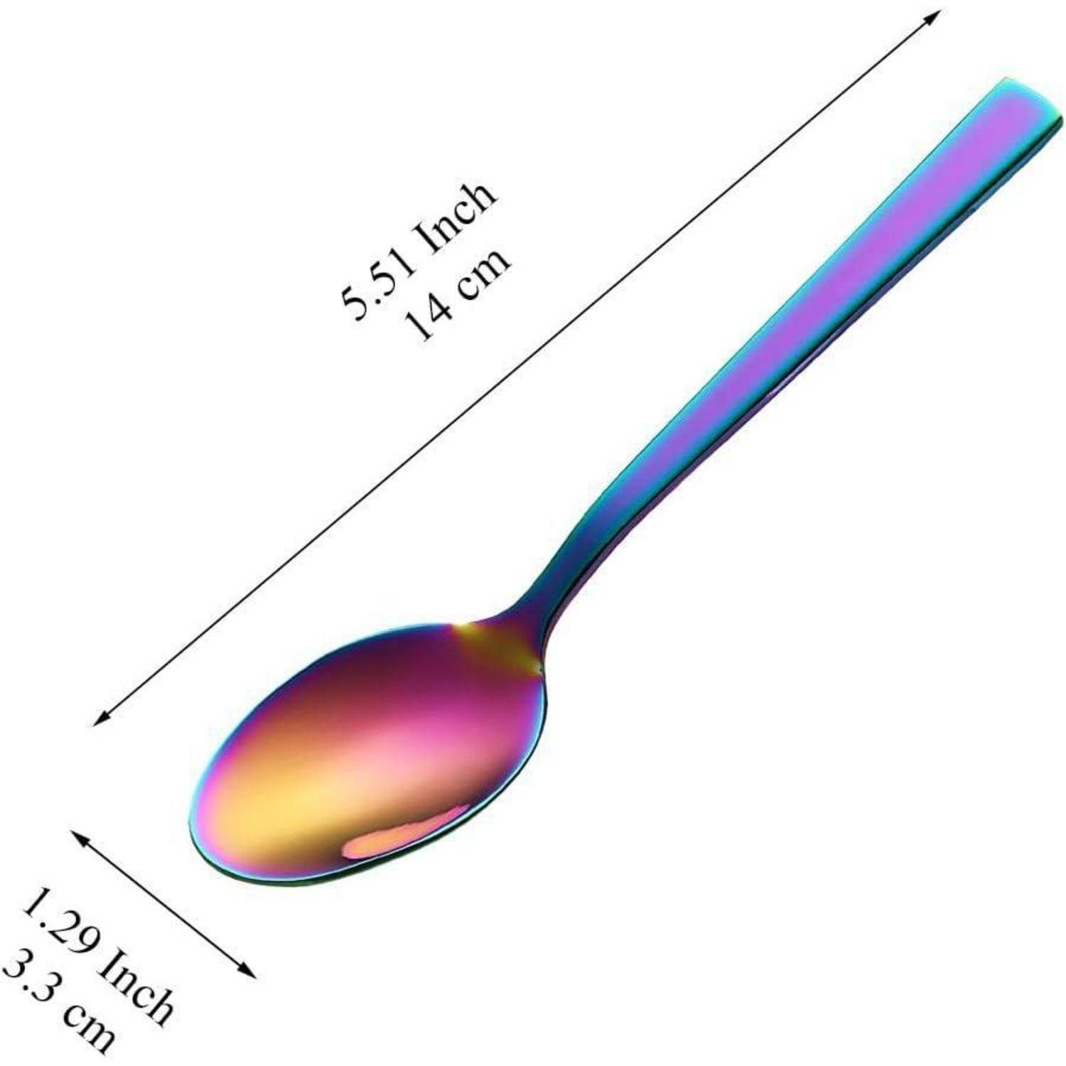 Teelöffel 12tlg titanfarben Edelstahl 8. Regenbogen(150)