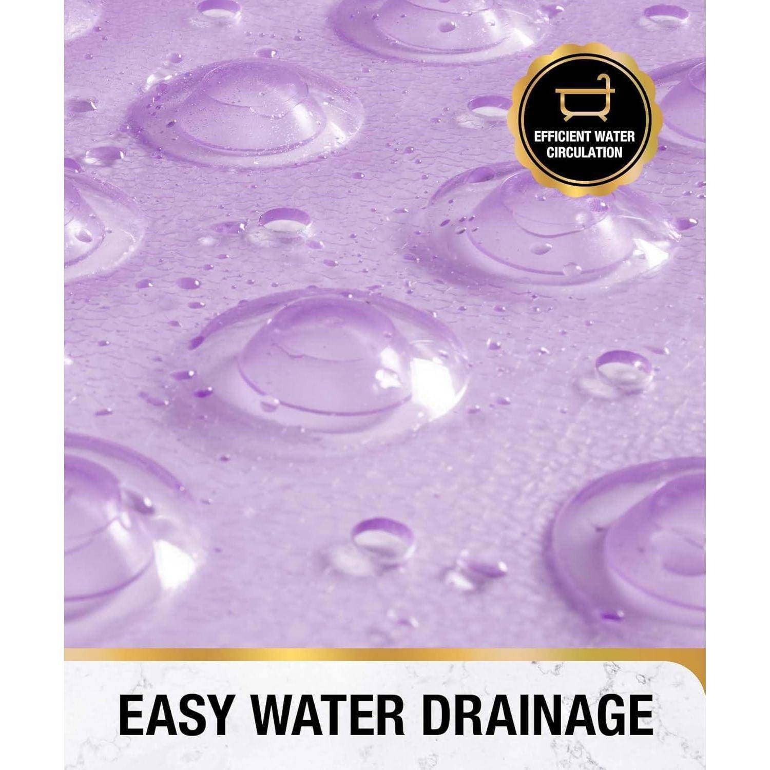 Duschmatte Antirutsch Saugnäpfen Violett 53 x 53 cm (Quadratisch)