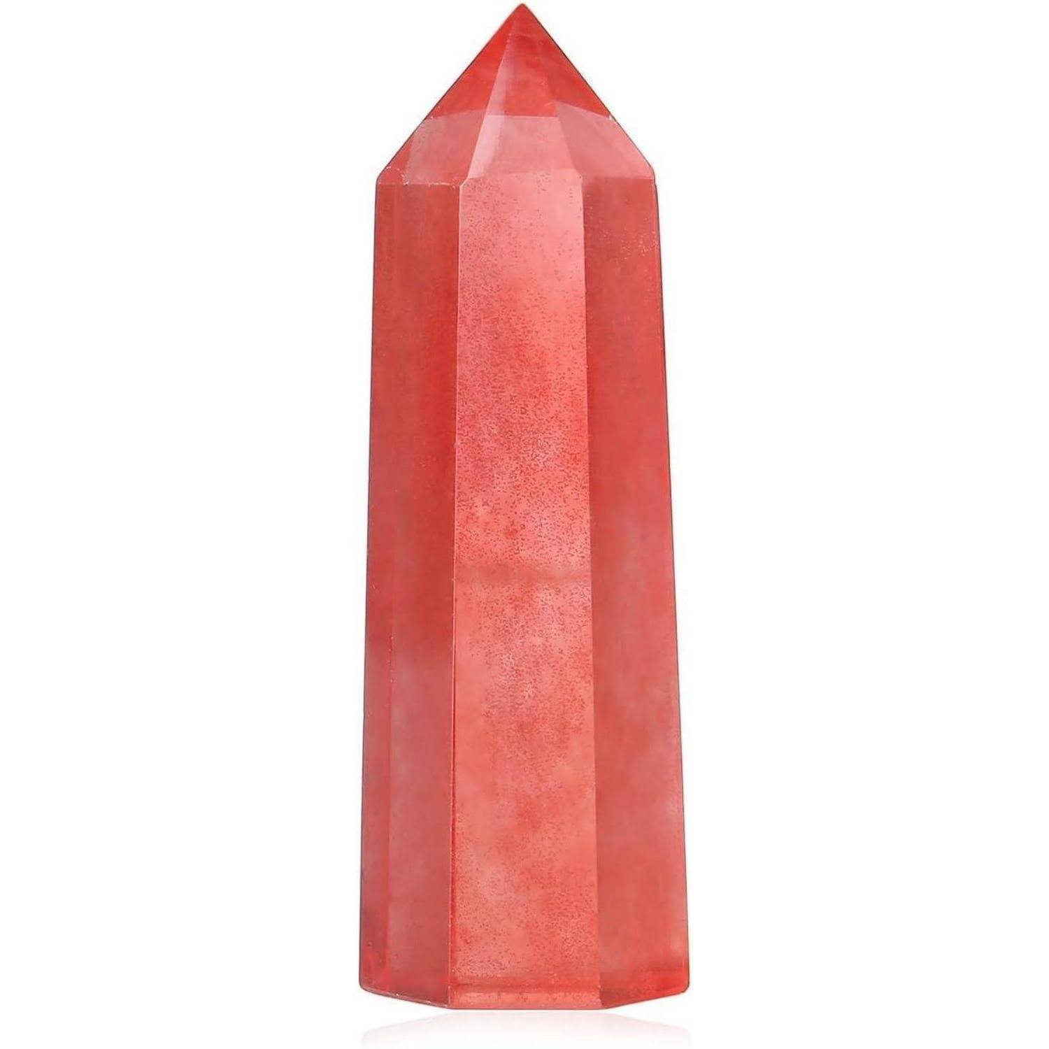 Kristall Wand Roter Turmalin Edelstein Heilung 2 Zoll Roter Turmalin