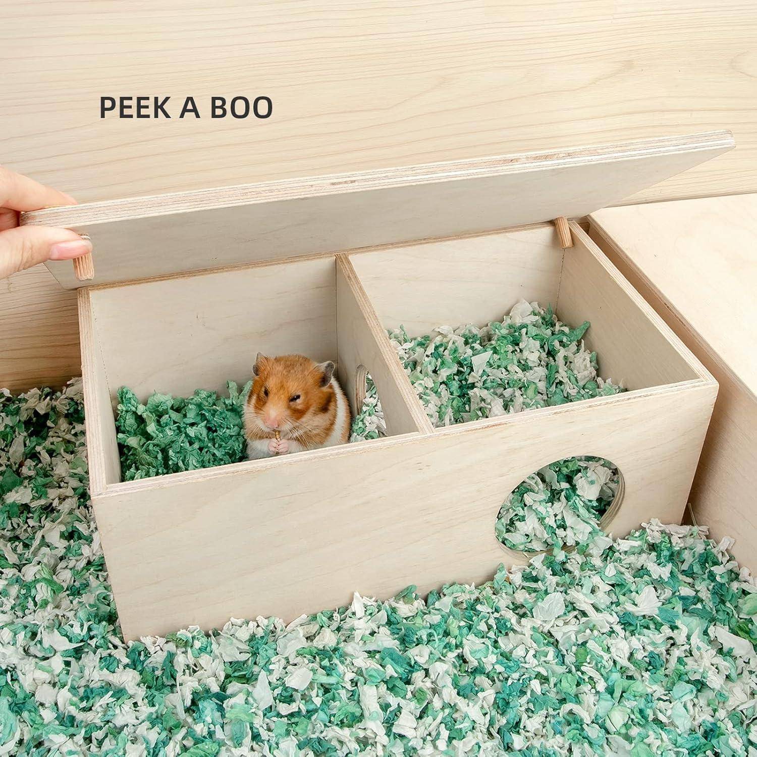 Hamsterlabyrinth Birkenkammer Waldhaus Versteck mit 2 Kammern groß