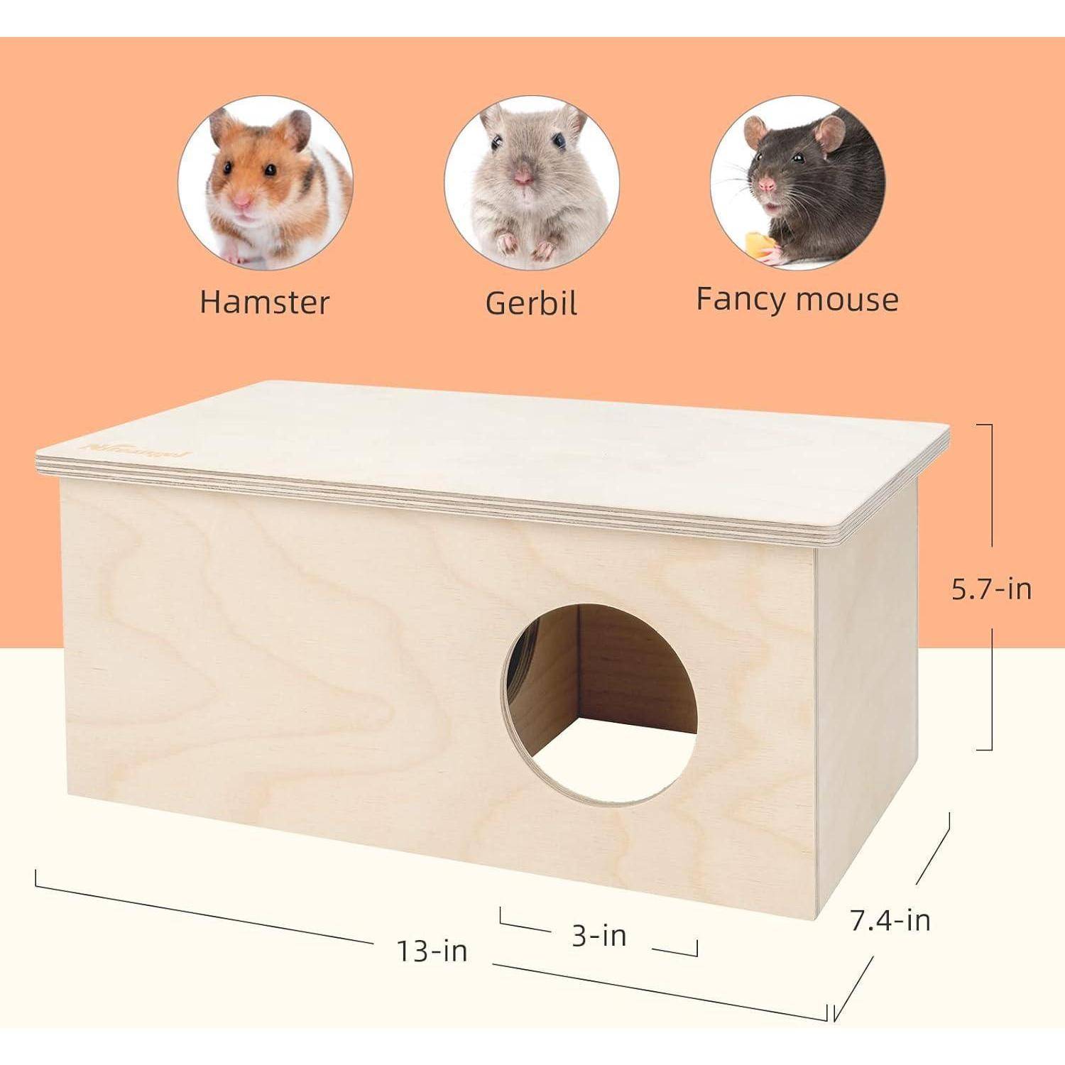 Hamsterlabyrinth Birkenkammer Waldhaus Versteck mit 2 Kammern groß