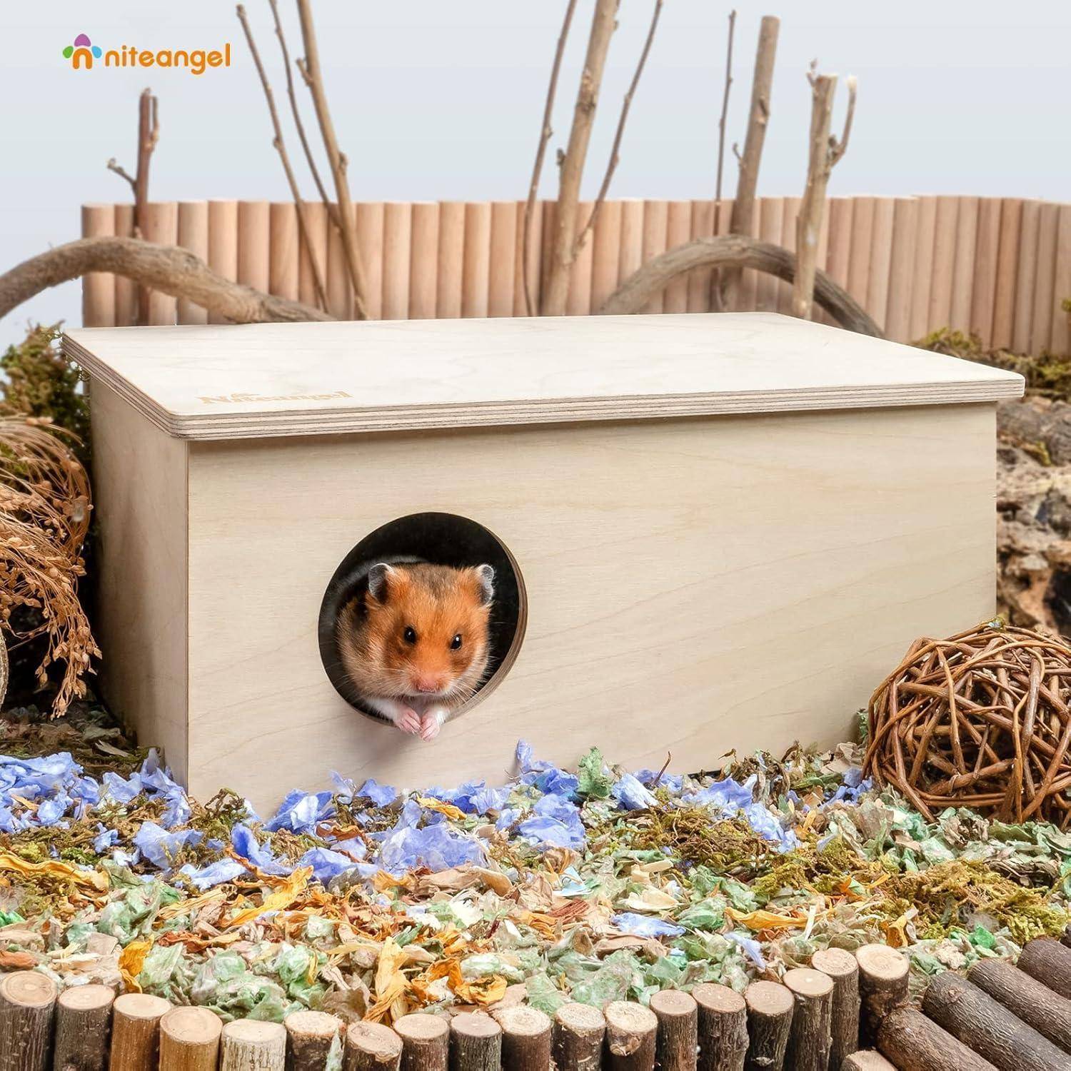 Hamsterlabyrinth Birkenkammer Waldhaus Versteck mit 2 Kammern groß