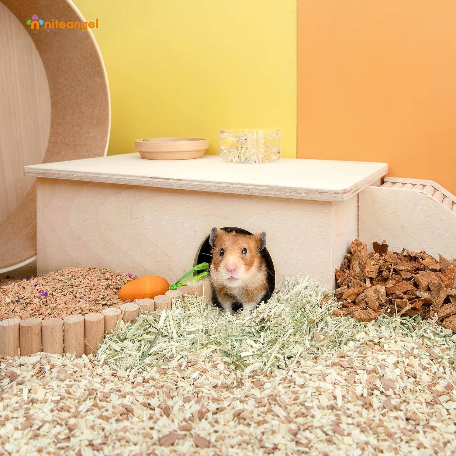 Hamsterlabyrinth Birkenkammer Waldhaus Versteck mit 2 Kammern groß
