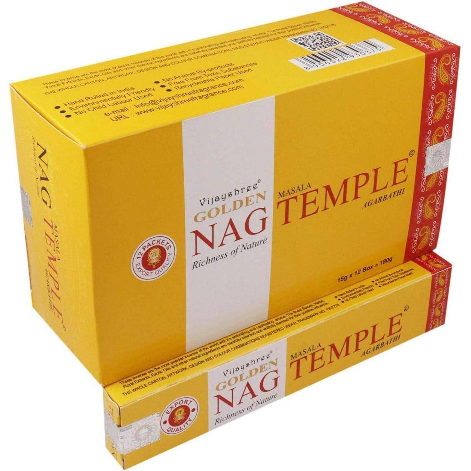 Räucherstäbchen Nag 15 g Gewürze RÄUCHERSTÄBCHEN TEMPLE 180 GRAMM