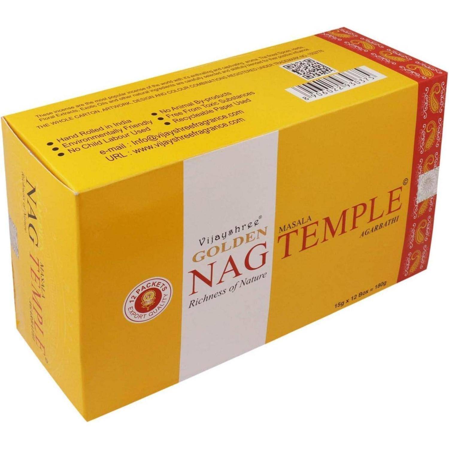 Räucherstäbchen Nag 15 g Gewürze RÄUCHERSTÄBCHEN TEMPLE 180 GRAMM