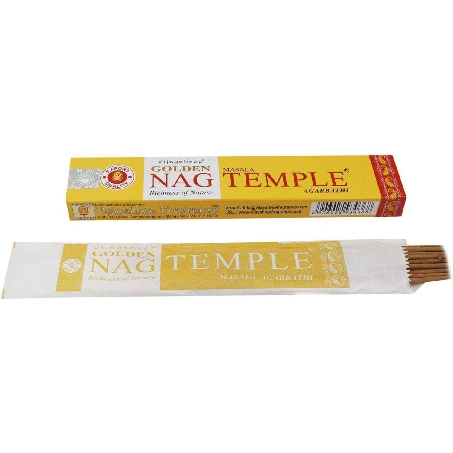 Räucherstäbchen Nag 15 g Gewürze RÄUCHERSTÄBCHEN TEMPLE 180 GRAMM