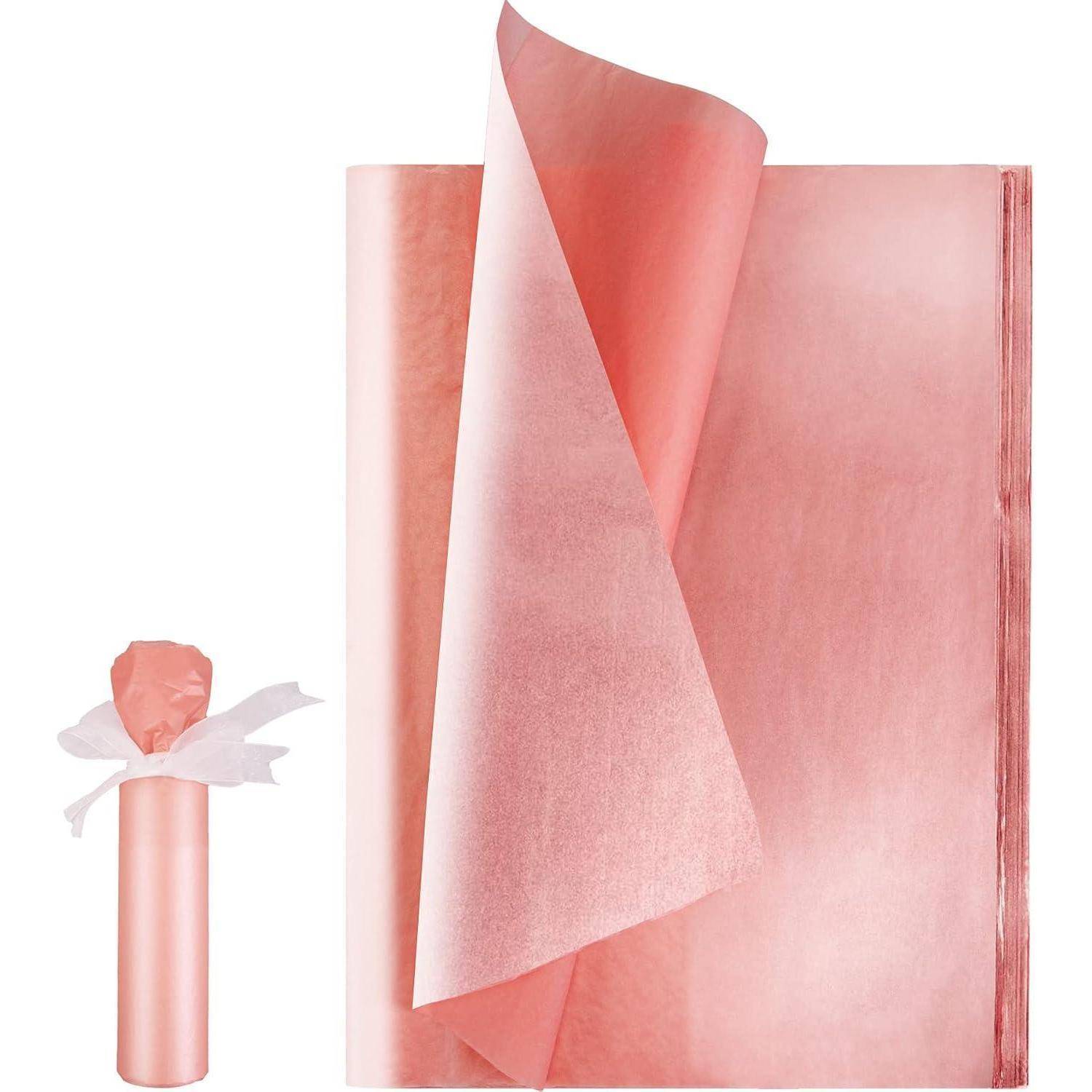 Seidenpapier 100 Blatt Metallic 50x35cm Geschenkpapier Rose gold