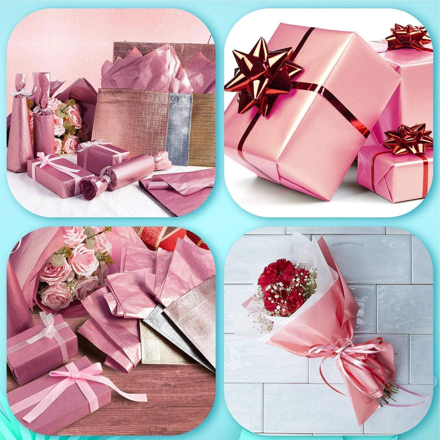 Seidenpapier 100 Blatt Metallic 50x35cm Geschenkpapier Rose gold