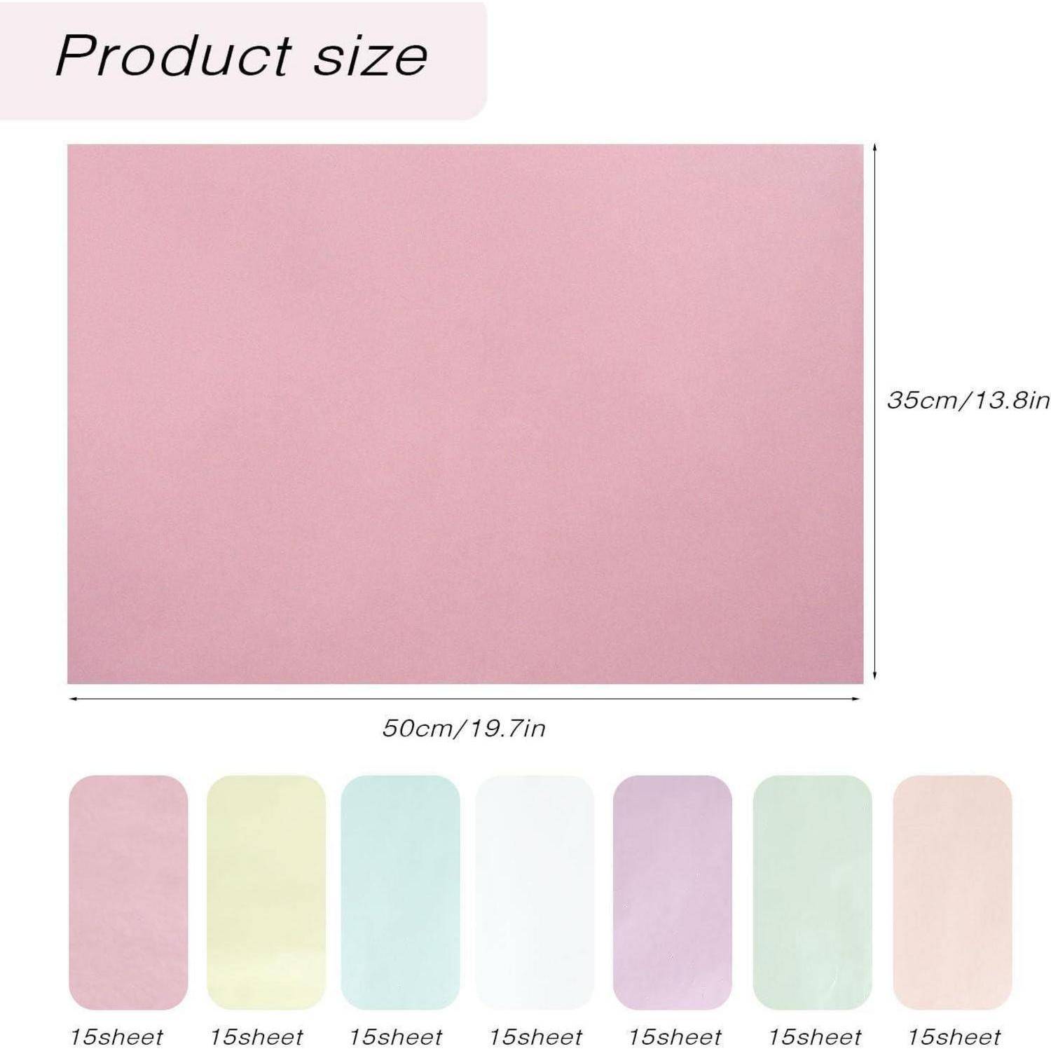 Seidenpapier 105 Blatt 50x35cm 7 Farben Metallic Verpacken Multi
