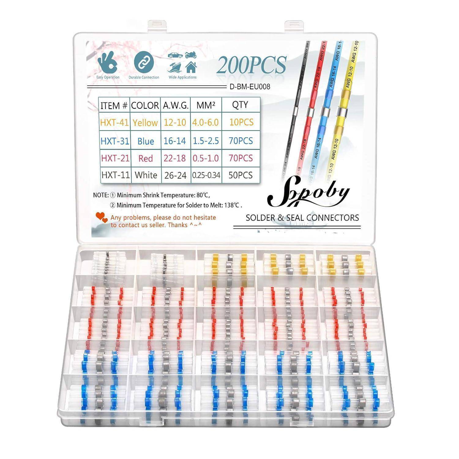 Stoßverbinder Schrumpfschweißen Automotive Marine Insulated 200PCS