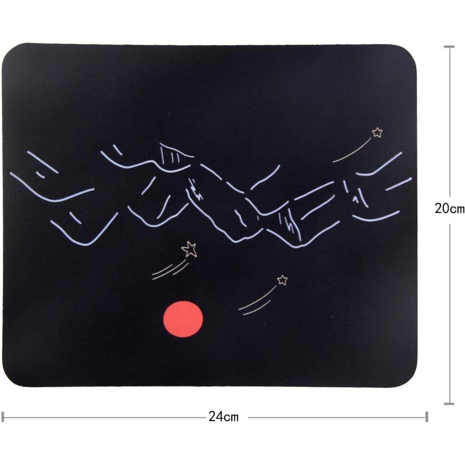 Mauspad 24x20cm Schwarz Rutschfest PC Laptop Office 212