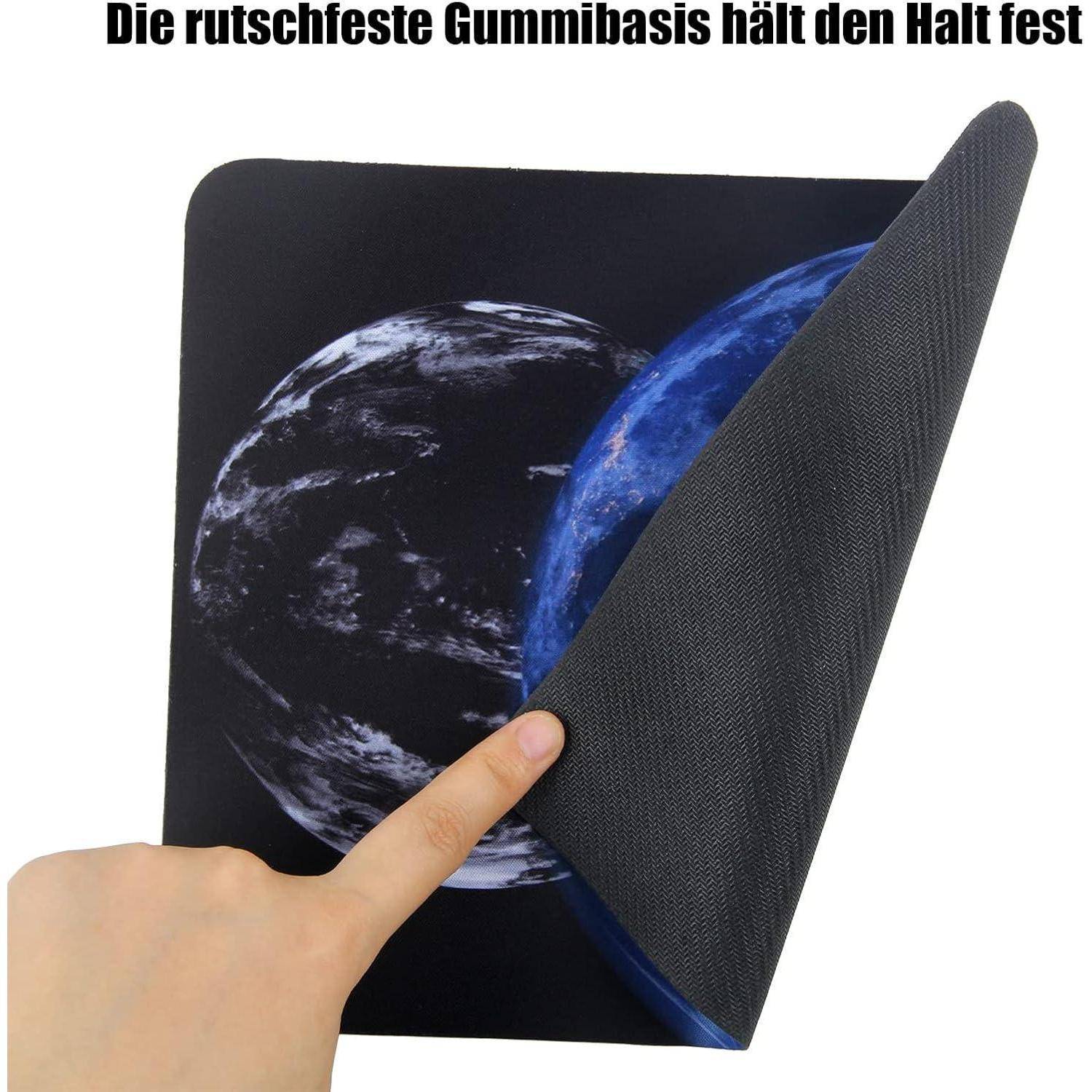 Mauspad Mousepad Rutschfest Schwarz Motiv 24x20cm PC Laptop 216