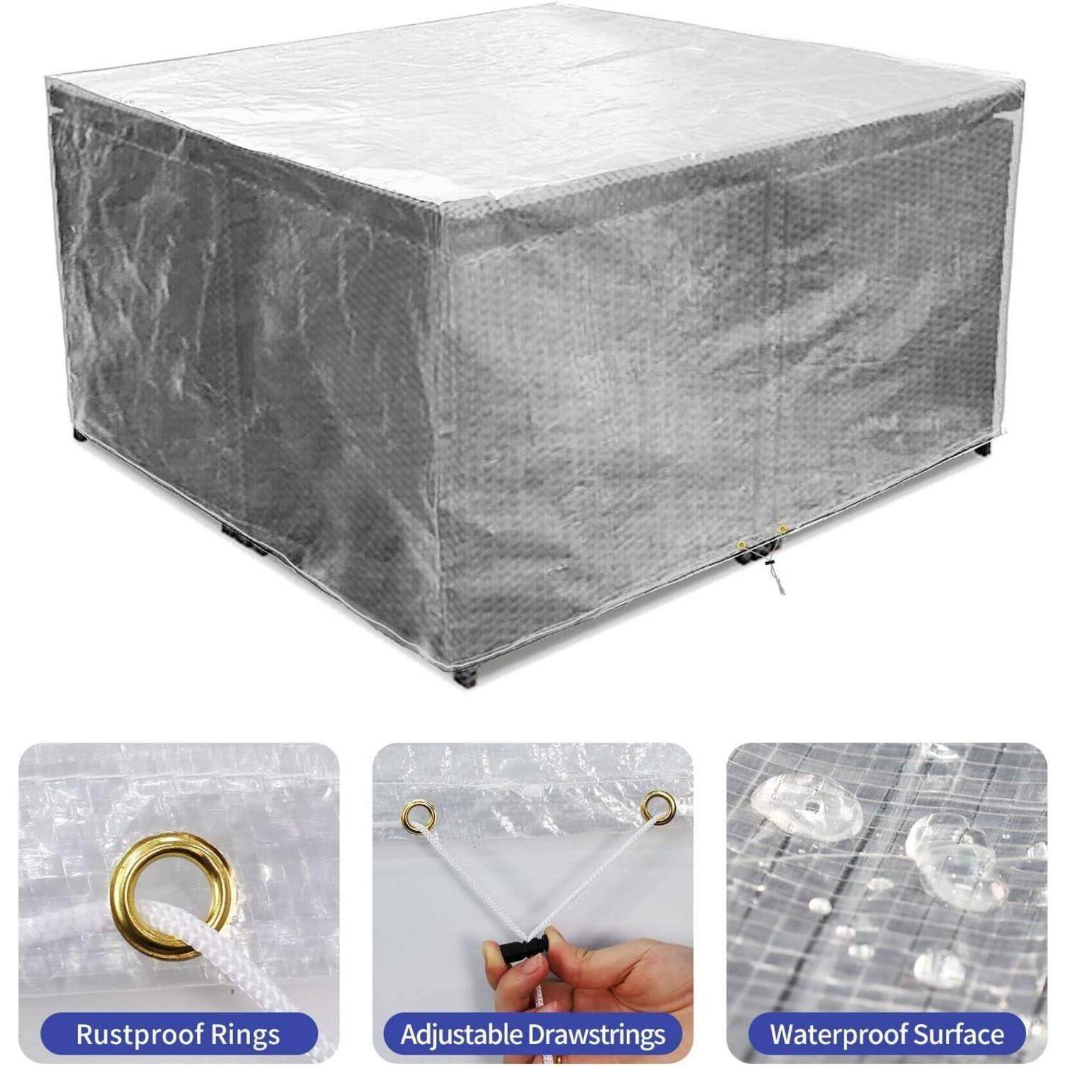Abdeckung Gartenmöbel Terrassenmöbel 135x135x71cm Transparent