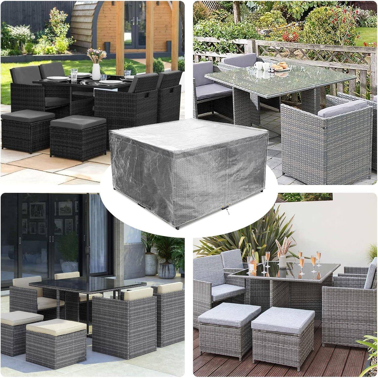 Abdeckung Gartenmöbel Terrassenmöbel 135x135x71cm Transparent