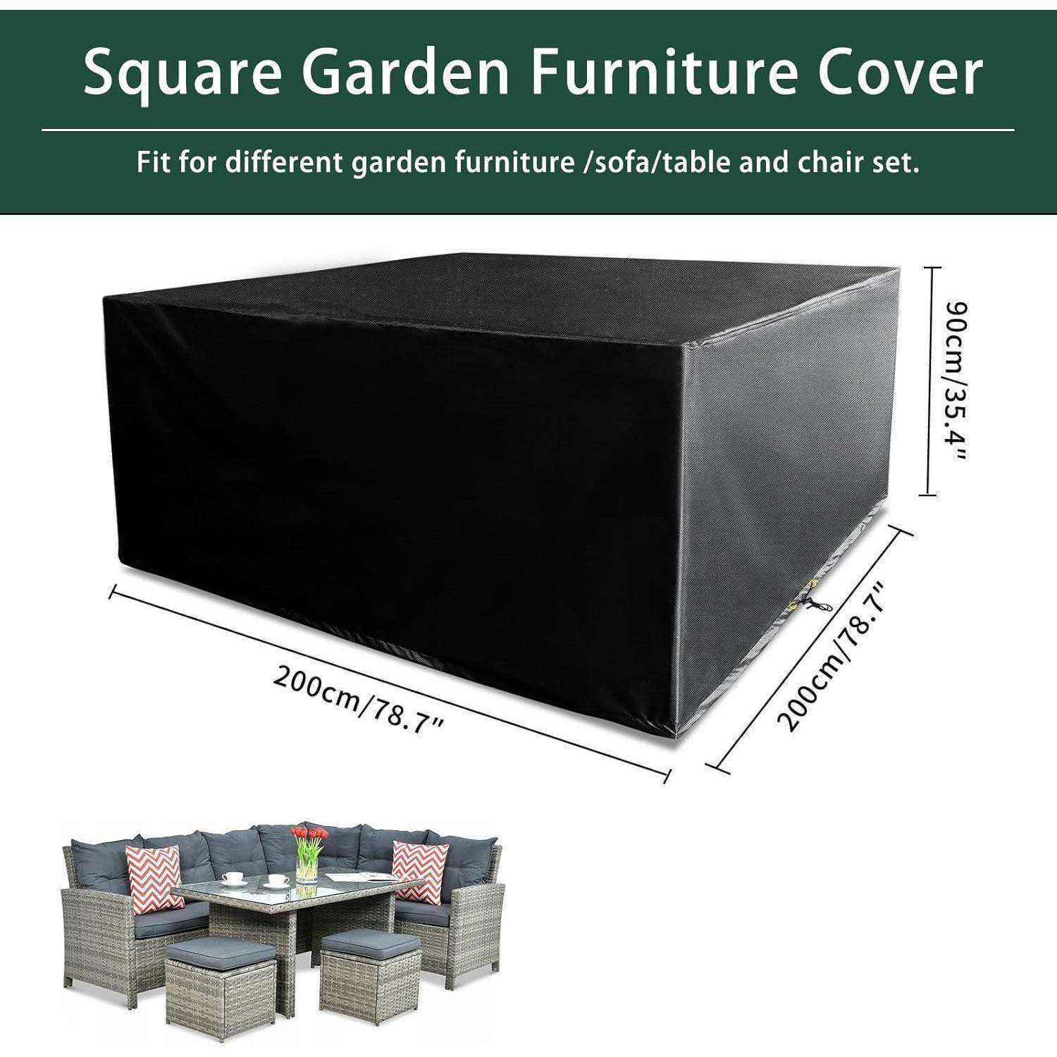 Schutzhülle Gartenmöbel Wasserdicht 420d Oxford 200x200x90cm