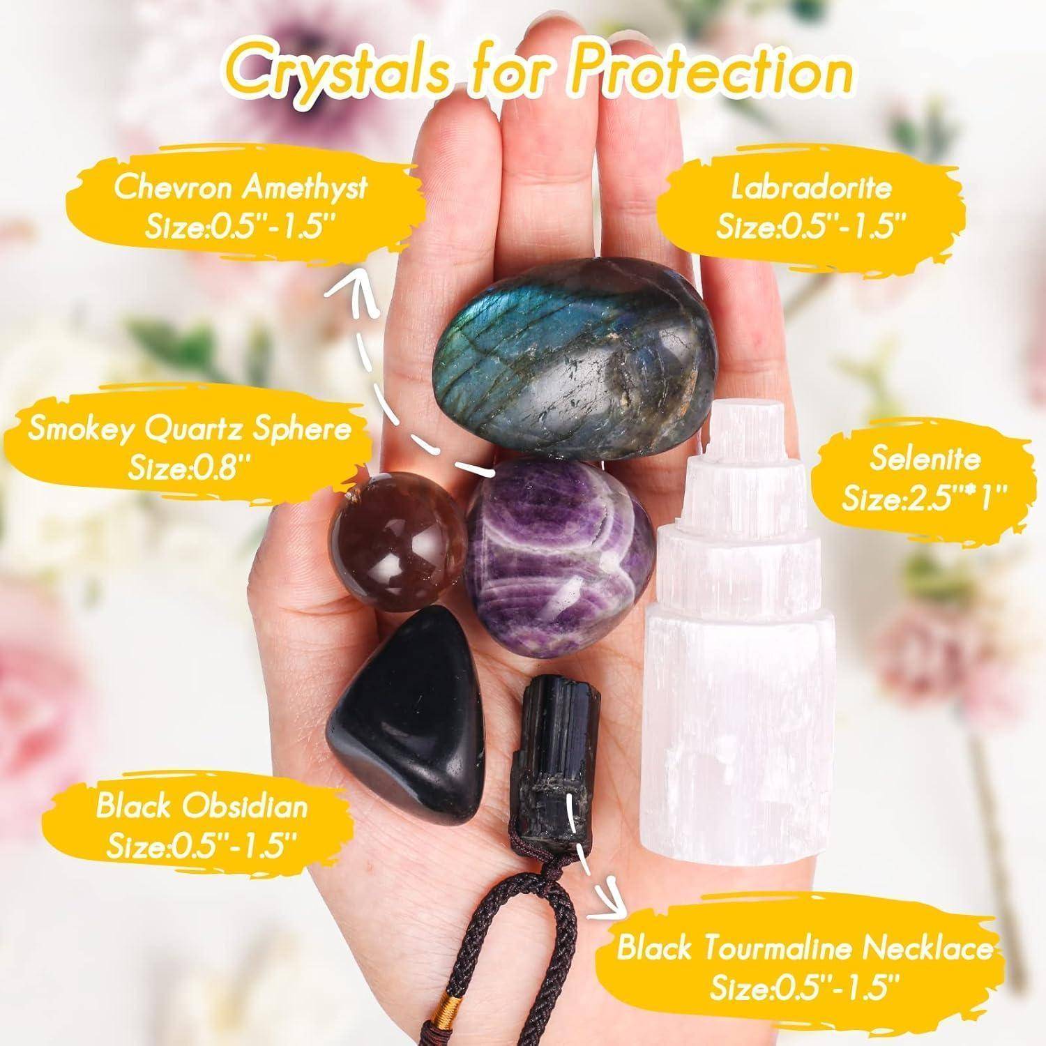 Heilsteine Set Kristalle Edelsteine Kristalltherapie Reiki Schutz