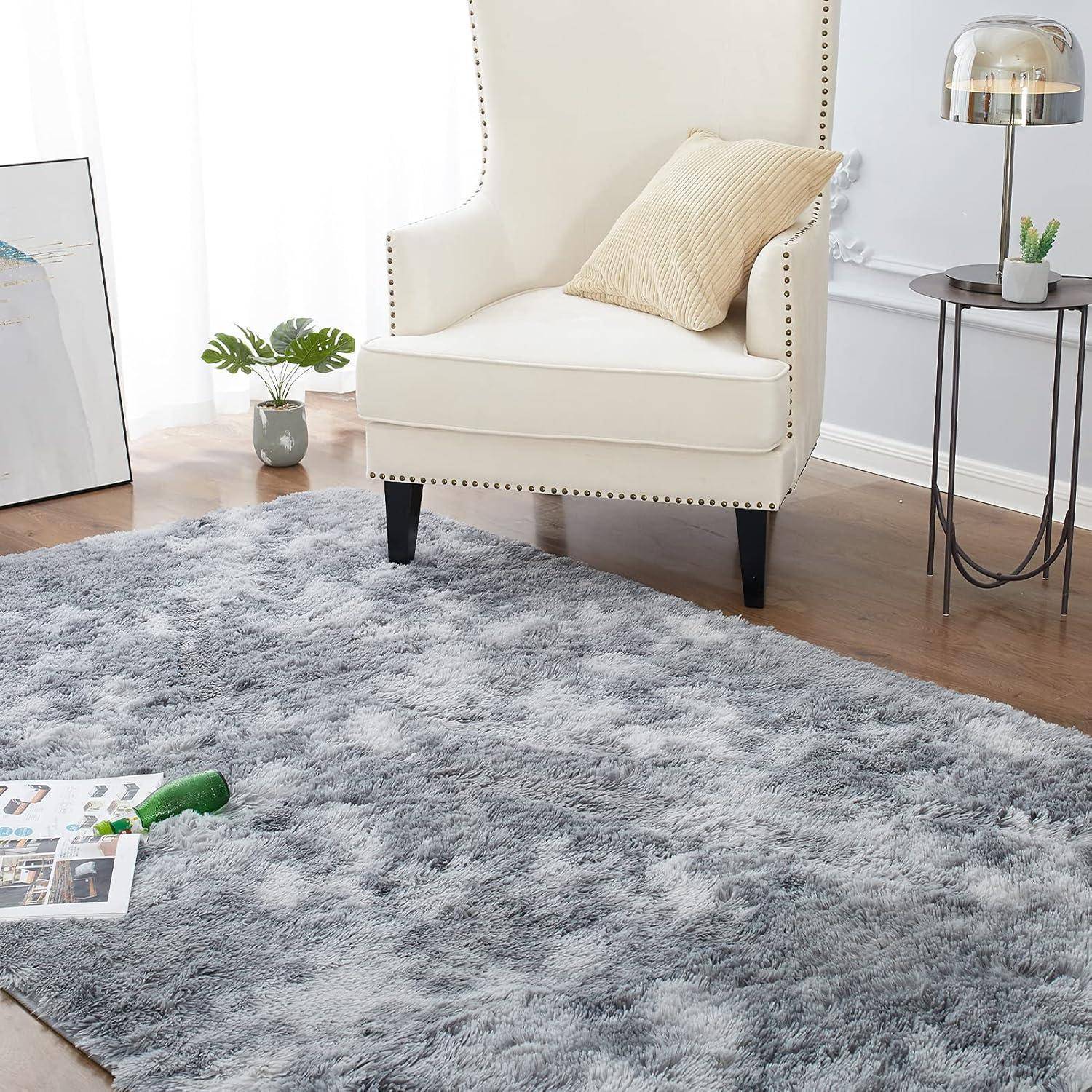 Teppich Shaggy Hochflor Langflor B-hellgrau 150 x 240 cm (Rechteckig)