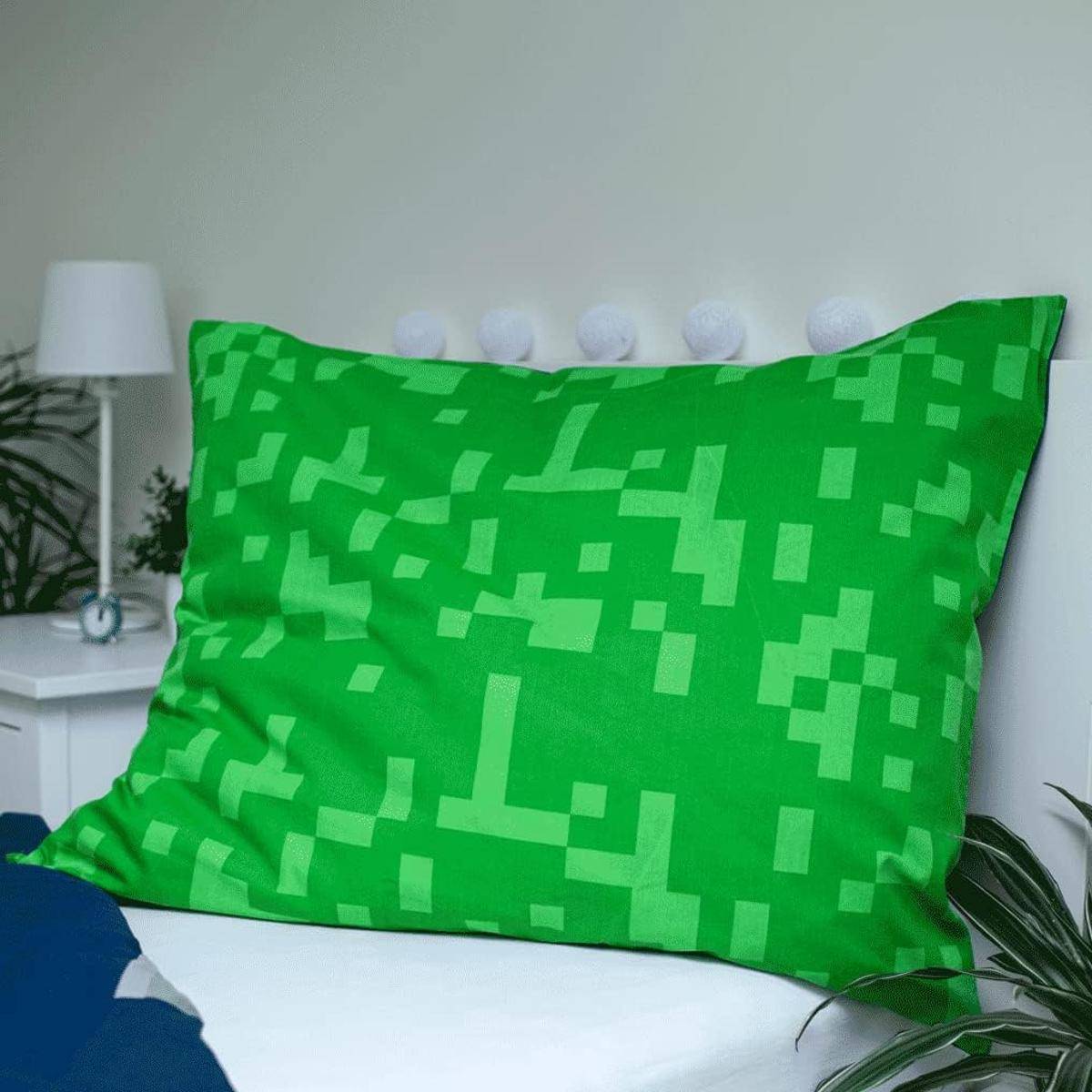 Minecraft Bettwäsche Set Bettbezug, 140x200 + 70x90, 100% Baumwolle