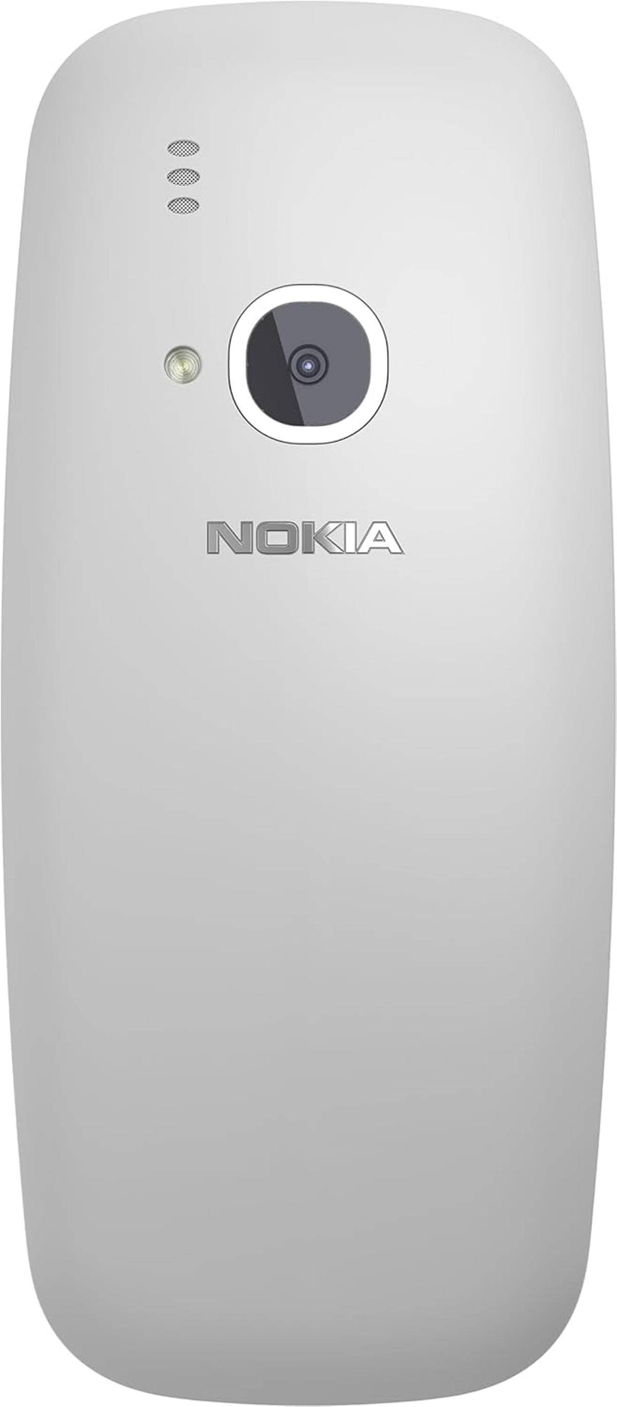 Nokia 3310 2G Unlocked Mobiltelefon (2,4 Zoll Farbdisplay, 2MP Kamera, Bluetooth, Radio, MP3 Player, Dual Sim) retro grey