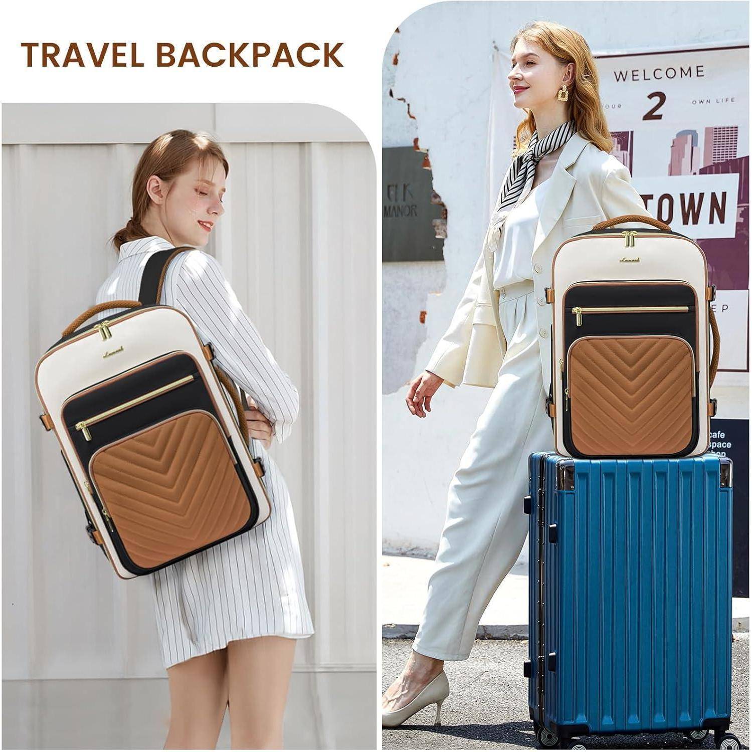 Rucksack Handgepäck Flugzeug 40L Reiserucksack Damen Wasserdicht 17