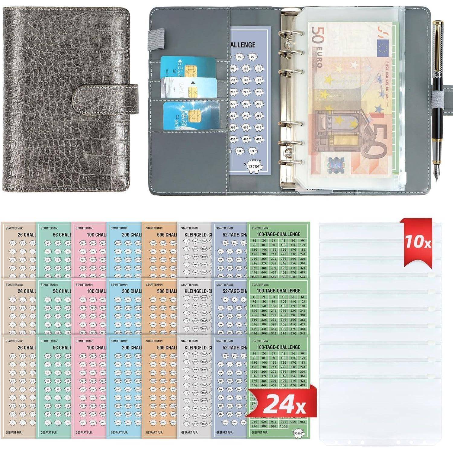 2024 Geld Sparen Challenge Buch 8 Spar Challenges Budget Planner A6