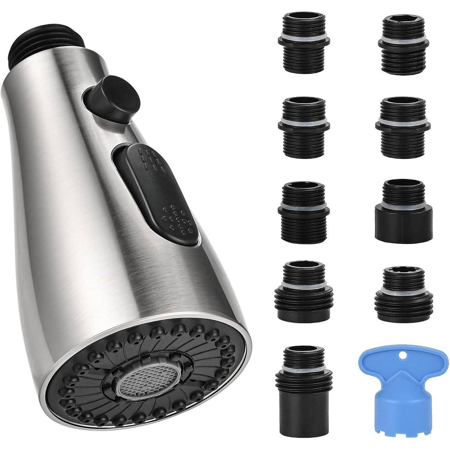 3 Modi Brausekopf Küchenarmatur Ersatz, Pull Out Geschirrbrause mit 9