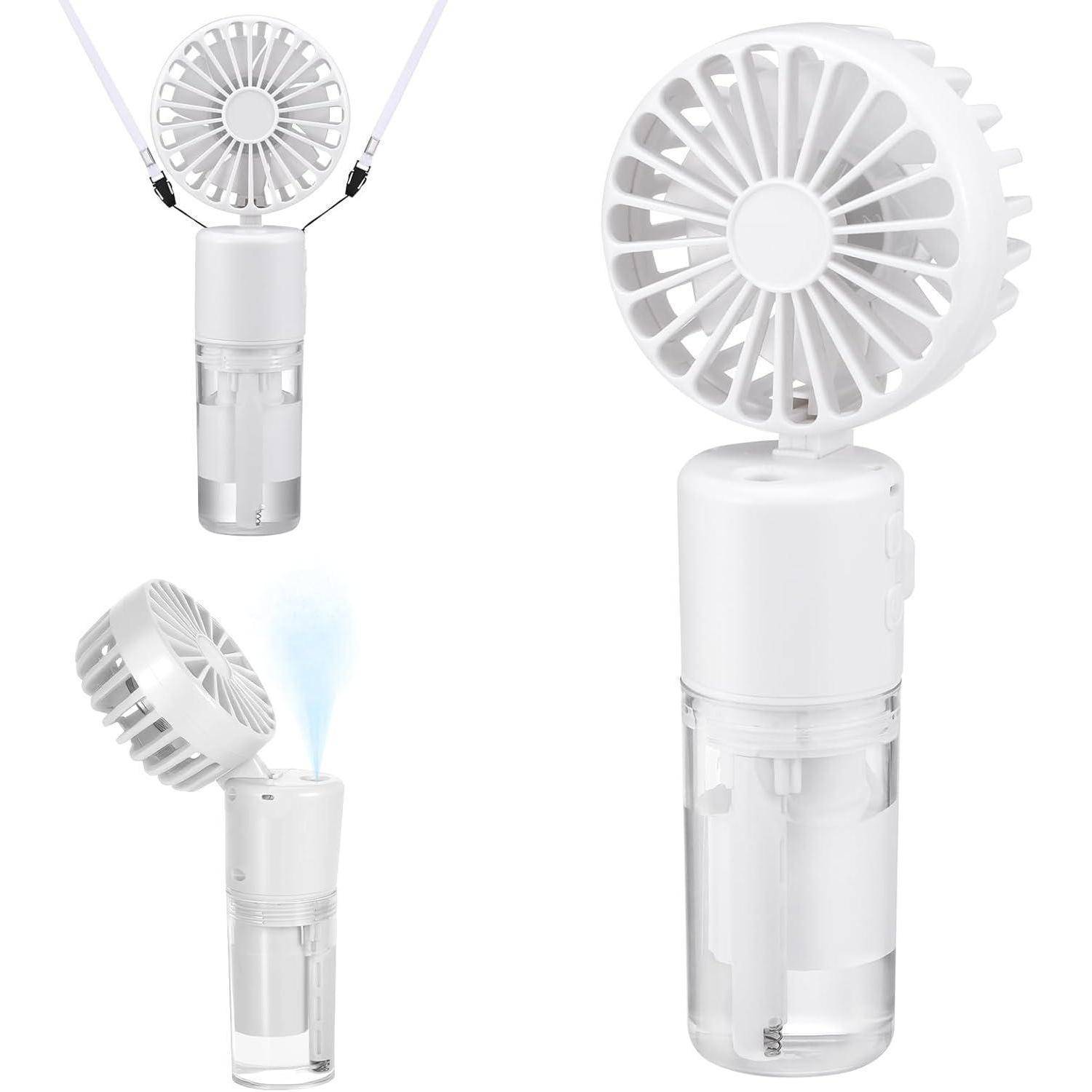 Tragbarer Handventilator mit Wassernebel 4000mAh USB Mini Ventilator 4