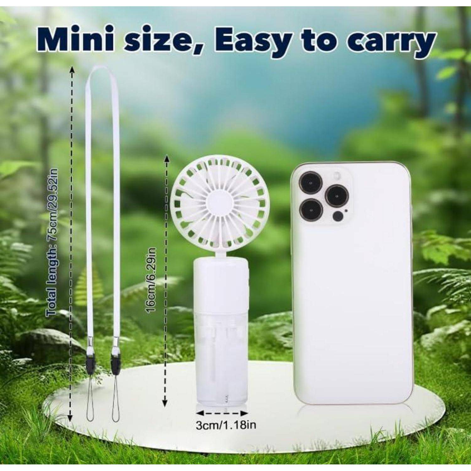 Tragbarer Handventilator mit Wassernebel 4000mAh USB Mini Ventilator 4